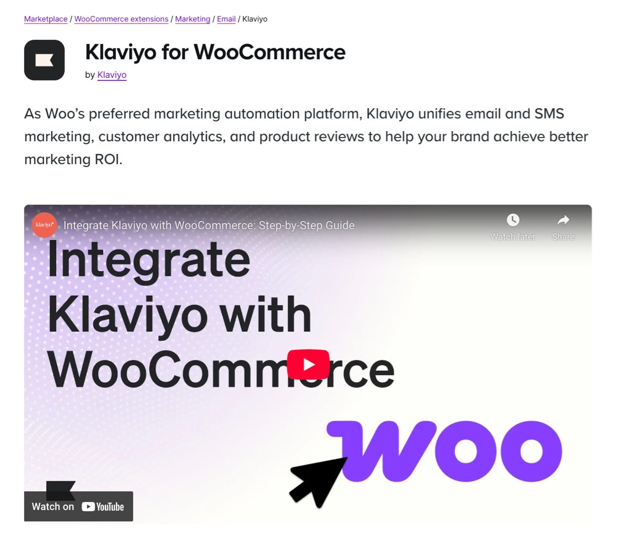 Klaviyo extension in the WooCommerce library
