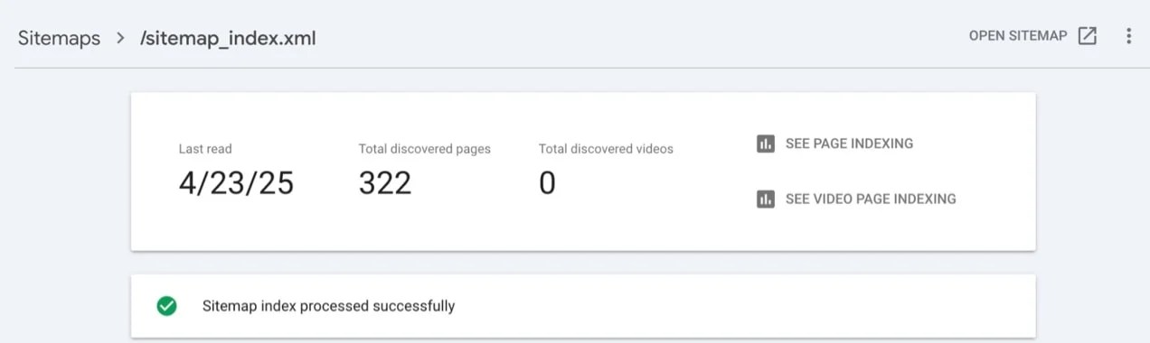 adding a sitemap in Google Search Console