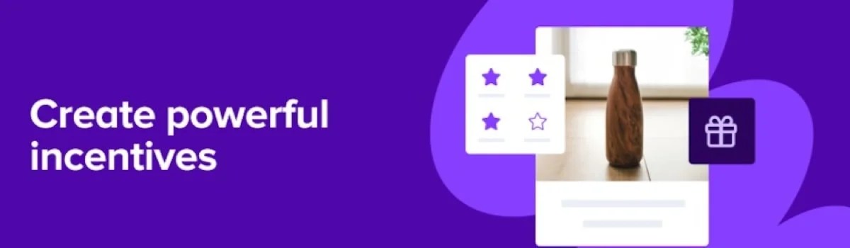purple background with the text "create powerful incentives"