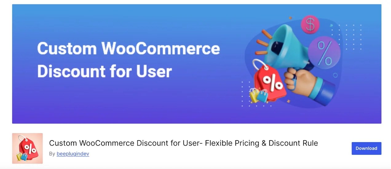 Custom WooCommerce Discount for User extension