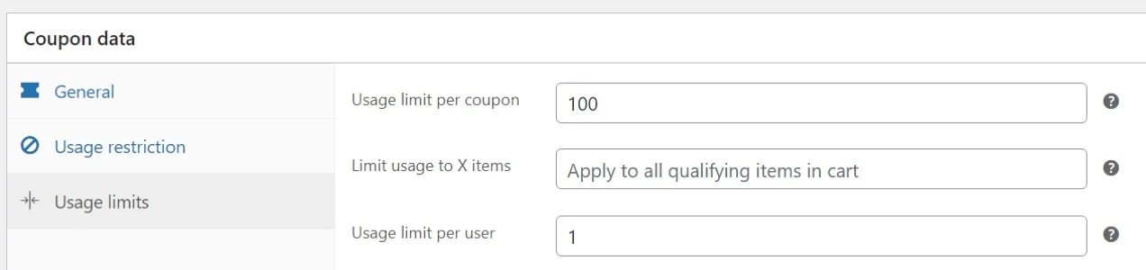 setting coupon usage limits