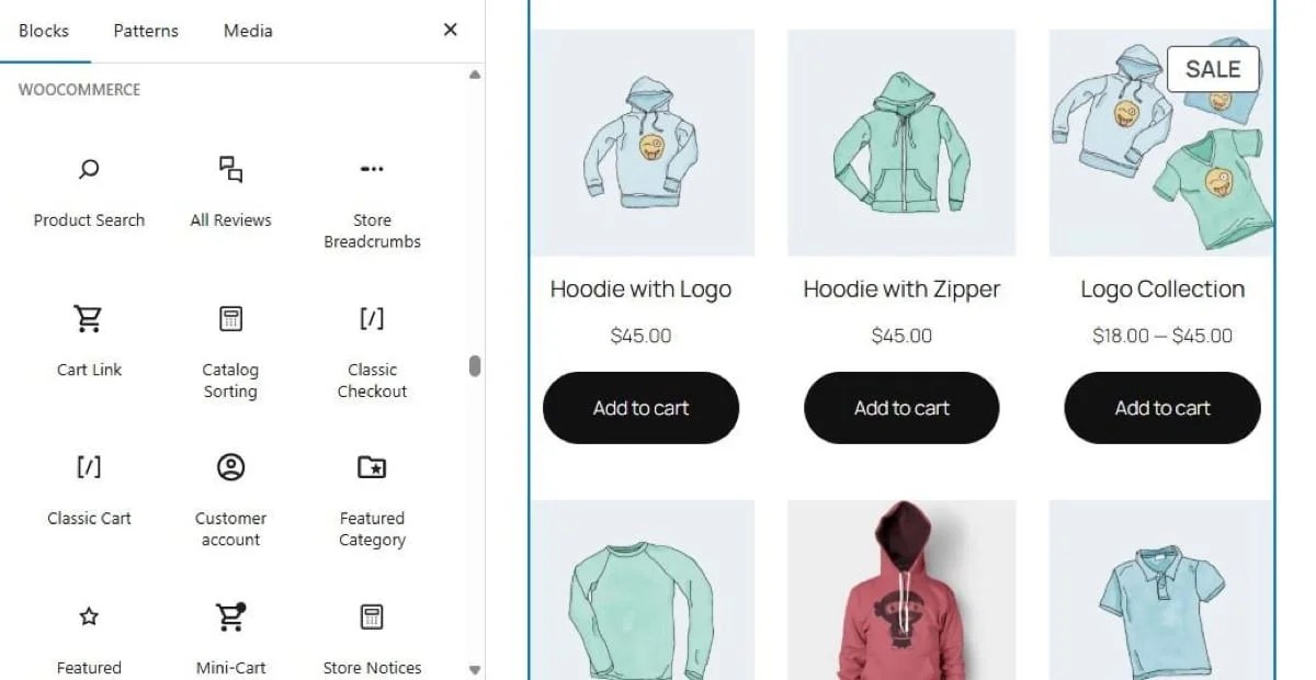 block options with icons for each