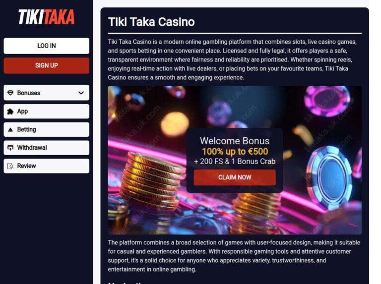 Tiki Taka Casino Registration And Login Help For UK Players