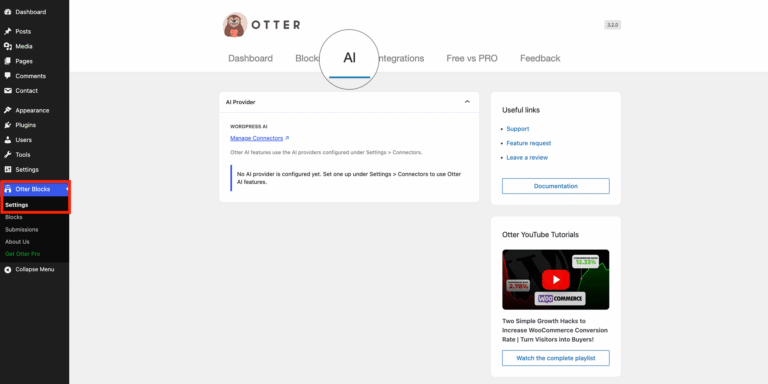Otter Blocks 3.2.0: AI Page Building and a New Design Library